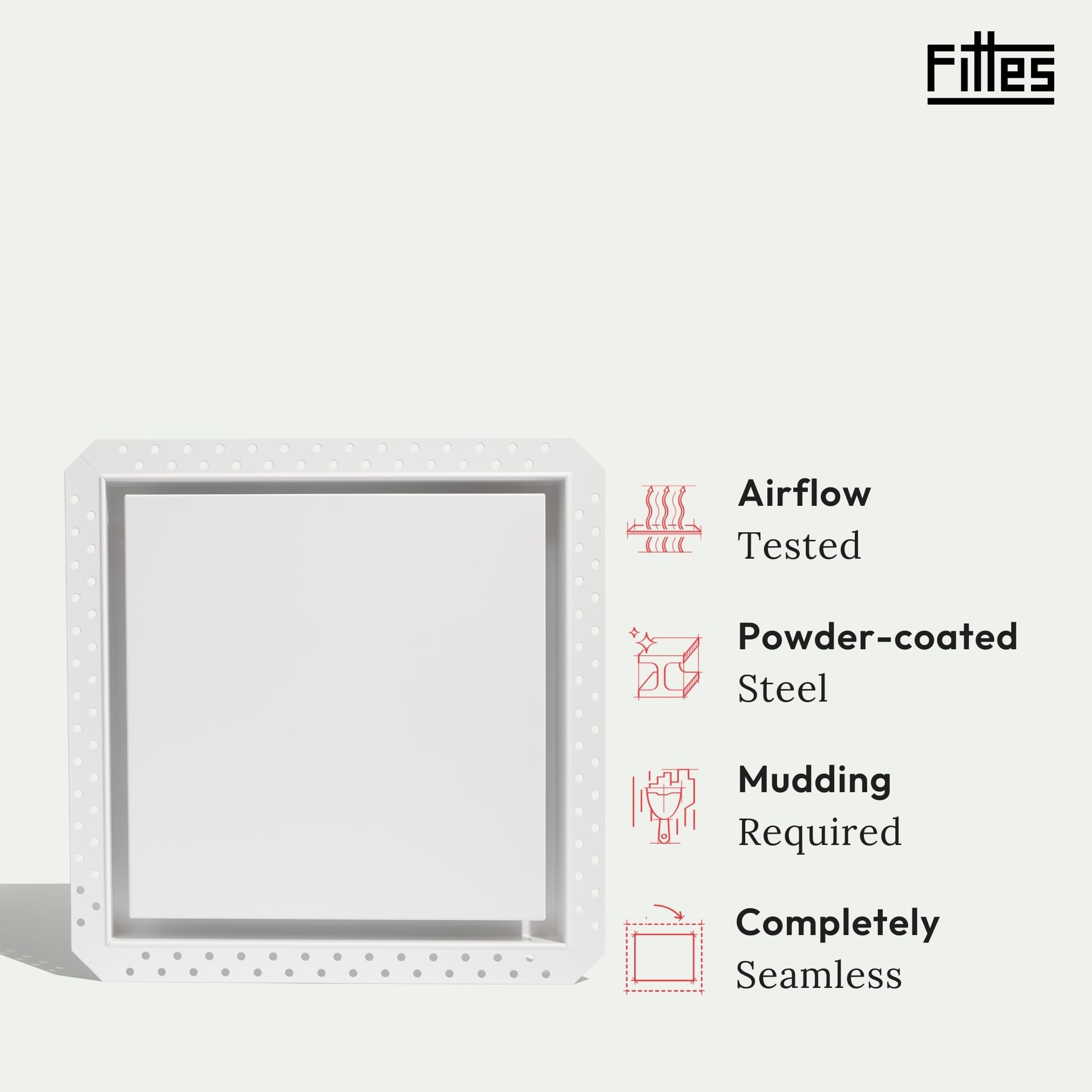 Fittes Flush Exhaust Mount [Luxe]   14''X14''   Satin White