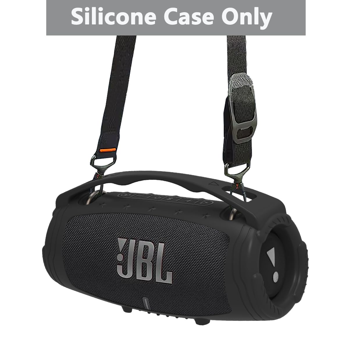 Silicone Cover Case For Jbl Xtreme 3 Portable Bluetooth Speaker, Protective Skin Holder For Jbl Xtreme 3 Portable Bluetooth Speaker Accessories (Only Case)(Black)