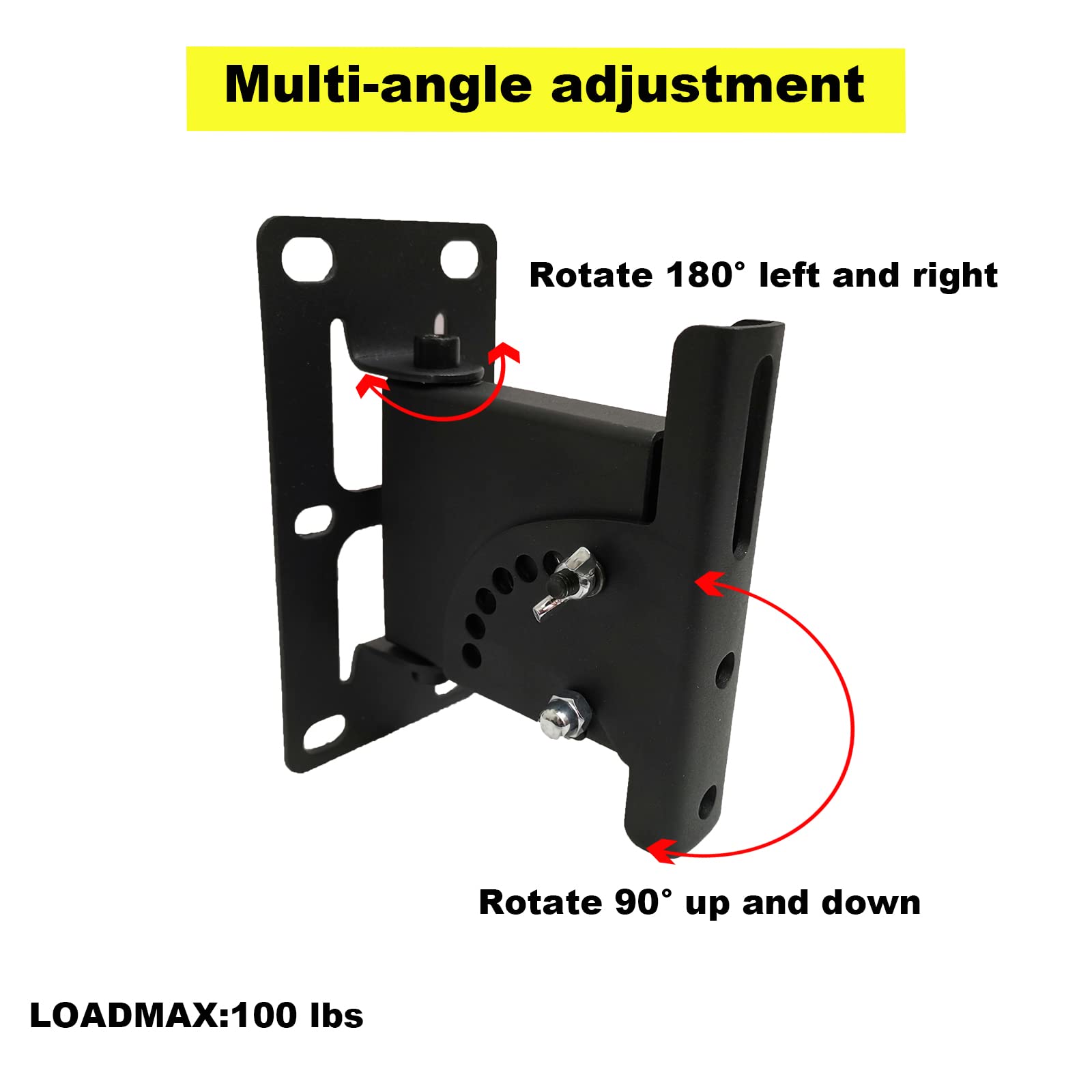 Howonder My 26 Speaker Wall Mounts, Wall Speaker Mount Bracket Compatible With Bookshelf Speaker,Pa Speakers,Column Speakers (2