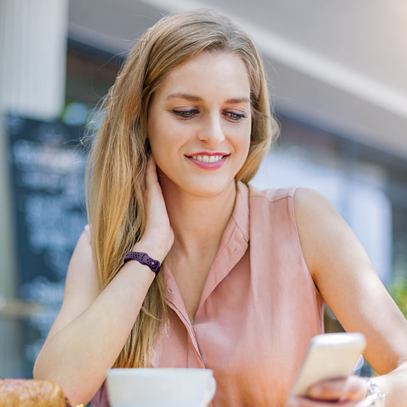 Ouwegaga 3 Pack Slim Band Compatible With Apple Watch Bands 45Mm 44Mm 49Mm 42Mm 41Mm 40Mm 38Mm, Soft Silicone Thin Narrow Sport