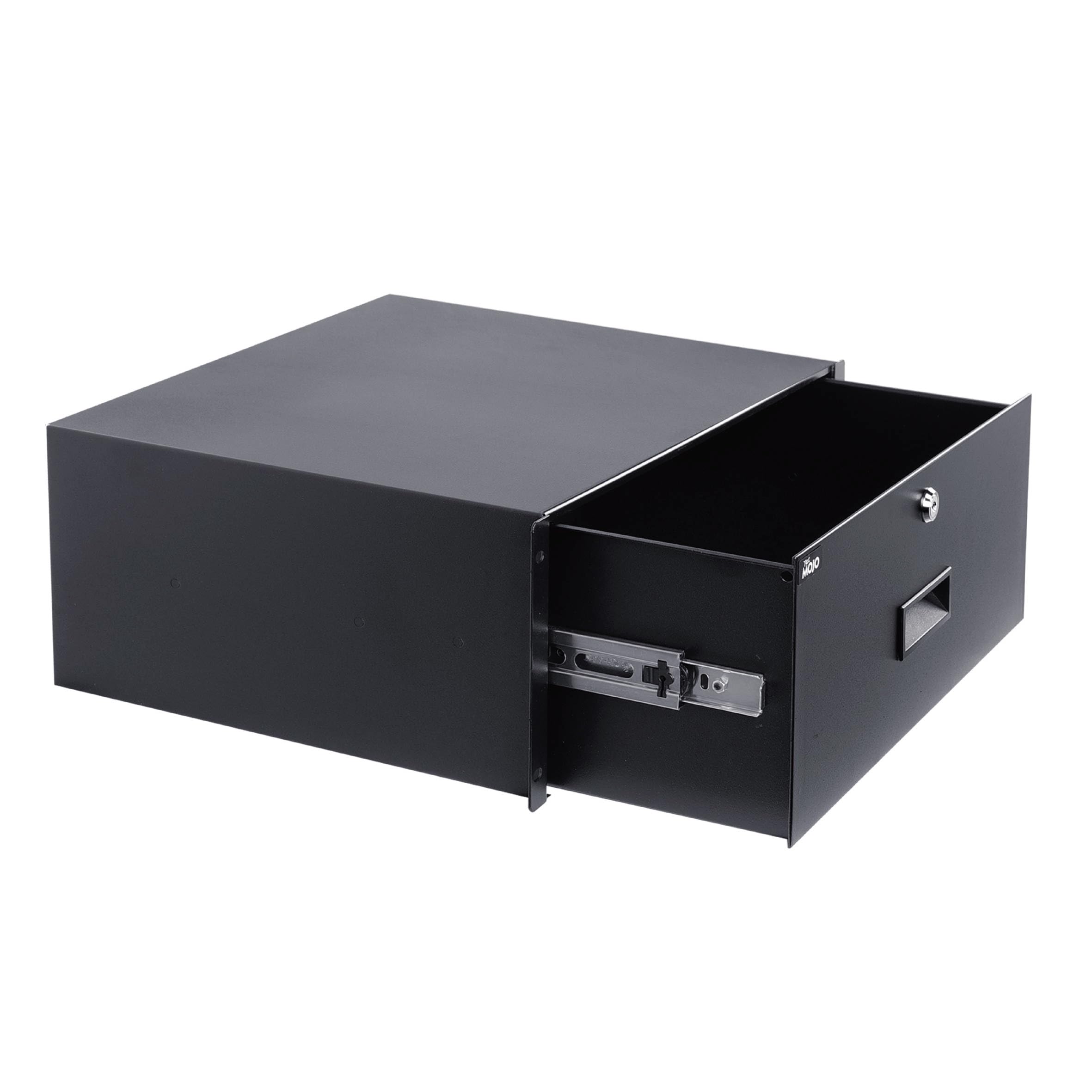 Tecmojo 4U Locking Rack Mount Drawer   22Lb (10 Kg) Secure Lockable Steel Storage Rack Drawer For 19'' Network Equipment/Server/