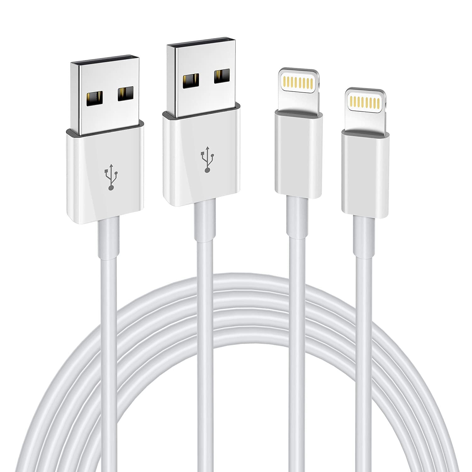 Iphone Charger Lightning Cable,2 Pack Apple Mfi Certified Usb Iphone Fast Chargering Cord,Data Sync Transfer For 13/12/11 Pro Max Xs X Xr 8 7 6 5 5S Ipad Ipod More Model Cell Phone Cables