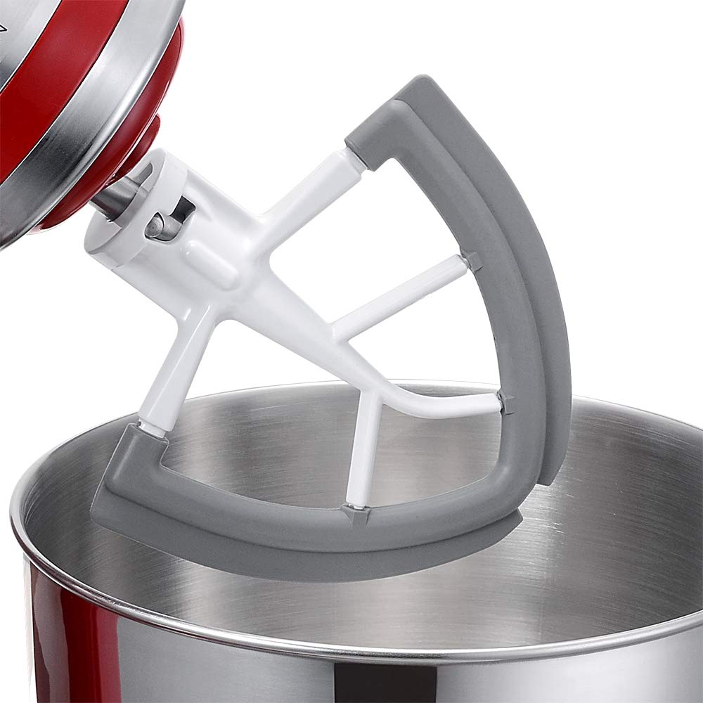 Flex Edge Beater For Kitchenaid 4.5/5 Qt Tilt Head Stand Mixer, Beater With Double Silicone Edge, Mixer Paddle, Perfect 4.5/5 Qu