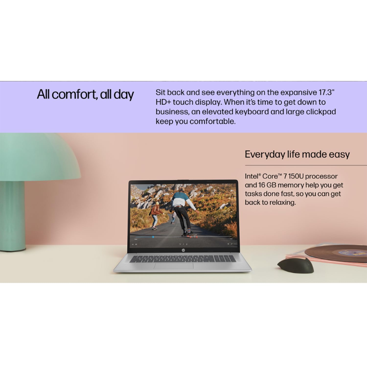 Hp Pavilion 17.3'' Touchscreen Laptop | Intel 7 150U Processor (10 Core) | 16Gb Ram | 1Tb Storage (512Gb Pcie Ssd + 512Gb Extern