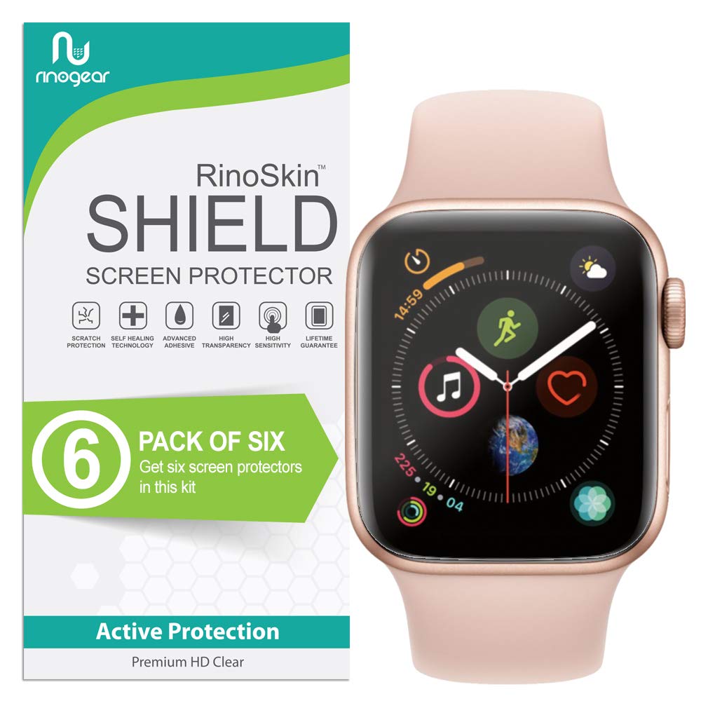 RinoGear (6-Pack) Screen Protector for Apple Watch 40mm Screen Protector iWatch (Series 6, 5, 4, SE 2, SE) Screen Protector [Fle