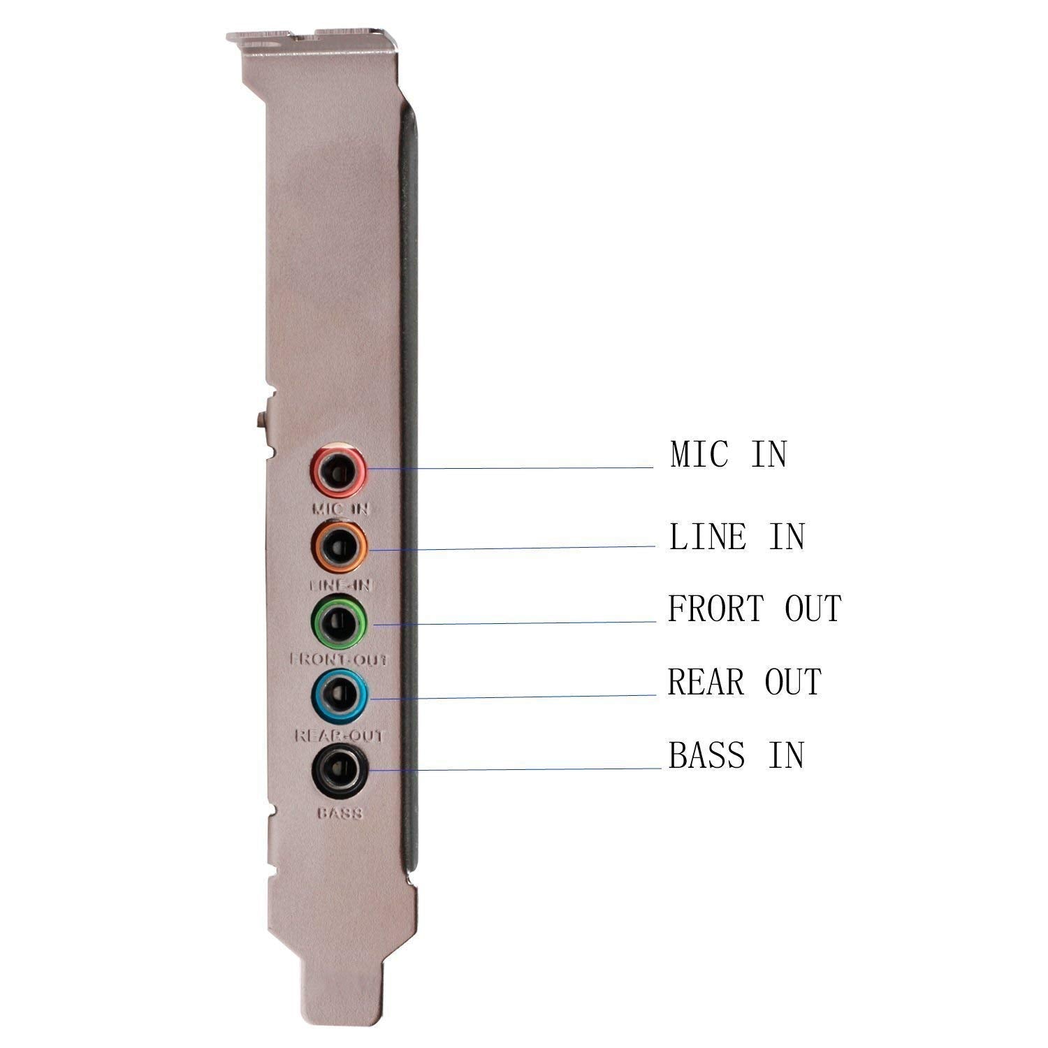 Padarsey Pcie Sound Card, 5.1 Internal Sound Card For Pc Windows 7 With Low Profile Bracket, 3D Stereo Pci E Audio Card, Cmi8738