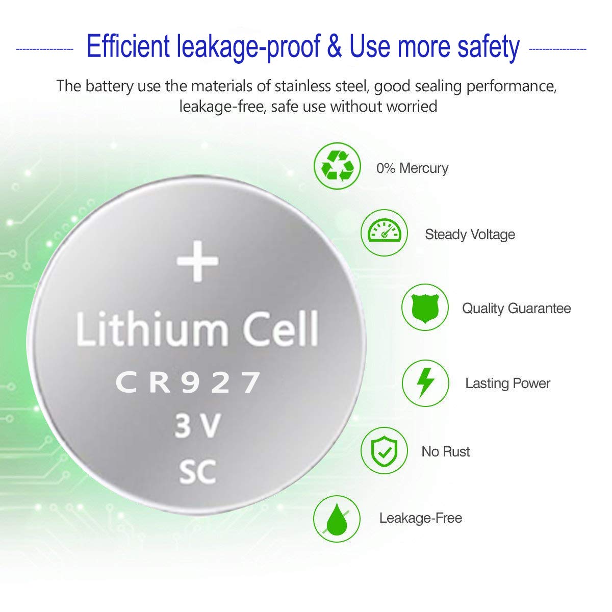 Uogtnon Cr927 3V Lithium Battery (10 - Pcs)
