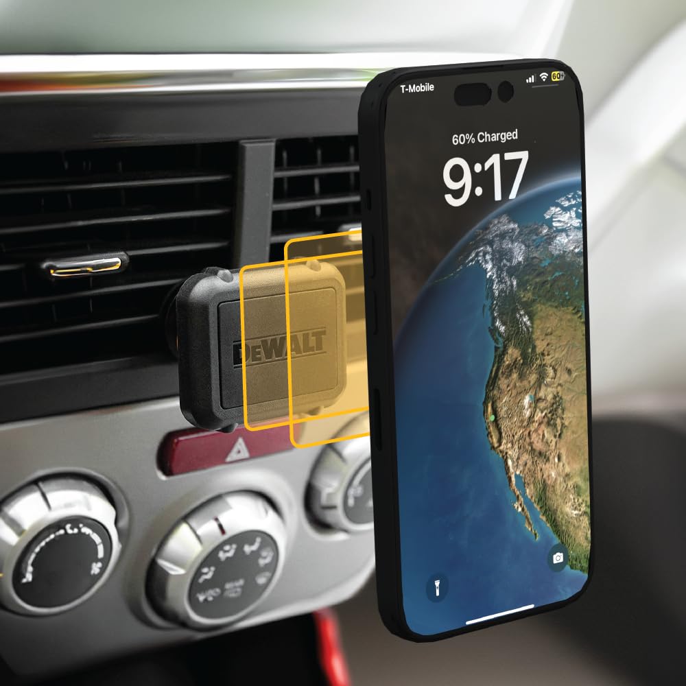 Dewalt Magnetic Phone Holder For Car, Universal Air Vent Magnetic Car Phone Holder, Reinforced Automobile Mount For Mobile Devic