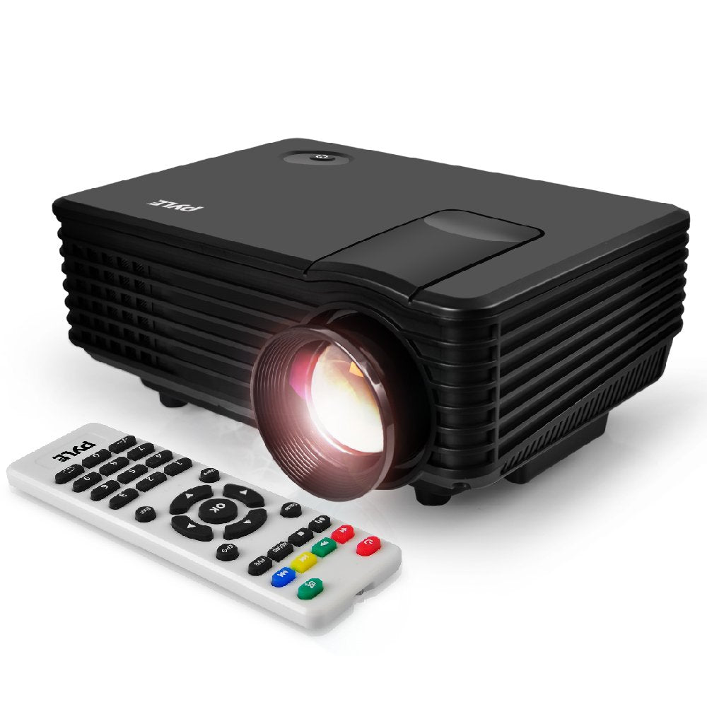 Pyle Portable VideoProjector Full HD with Remote  Home TheaterProjector Tv Digital MovieProjector  1080p Support 80 LedLC
