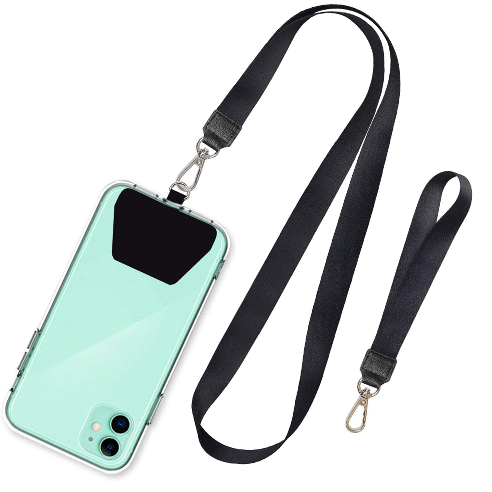 Shanshui Phone Lanyard, Neck Strap And Wrist Tether Key Chain Holder Universal For Phone Case Anchor Fit All Smartphones Black