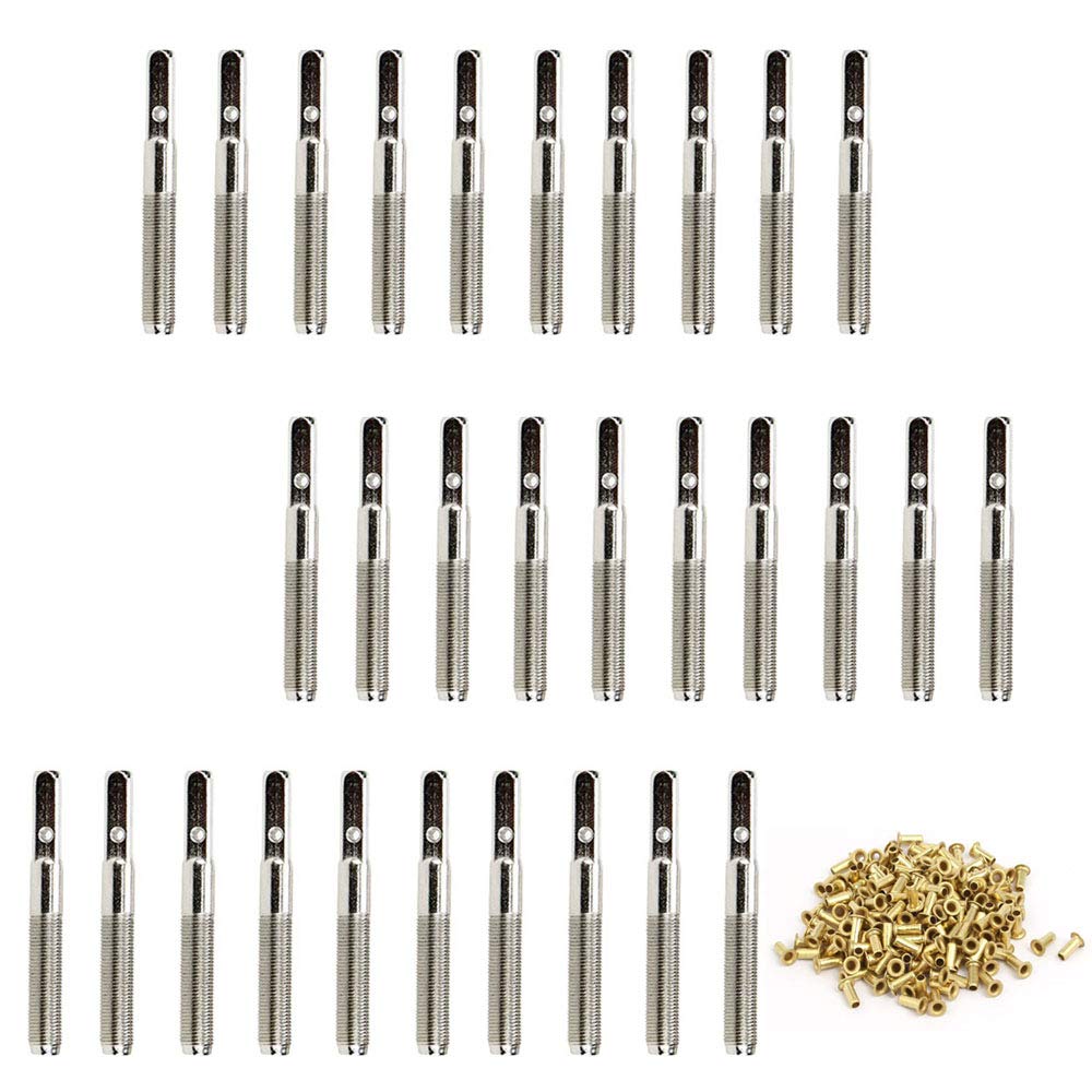 Liyafy 30Pcs 40Mm Tuning Pin Nails With Brass Rivets Set For Lyre Harp Small Harp Musical Stringed Instrument