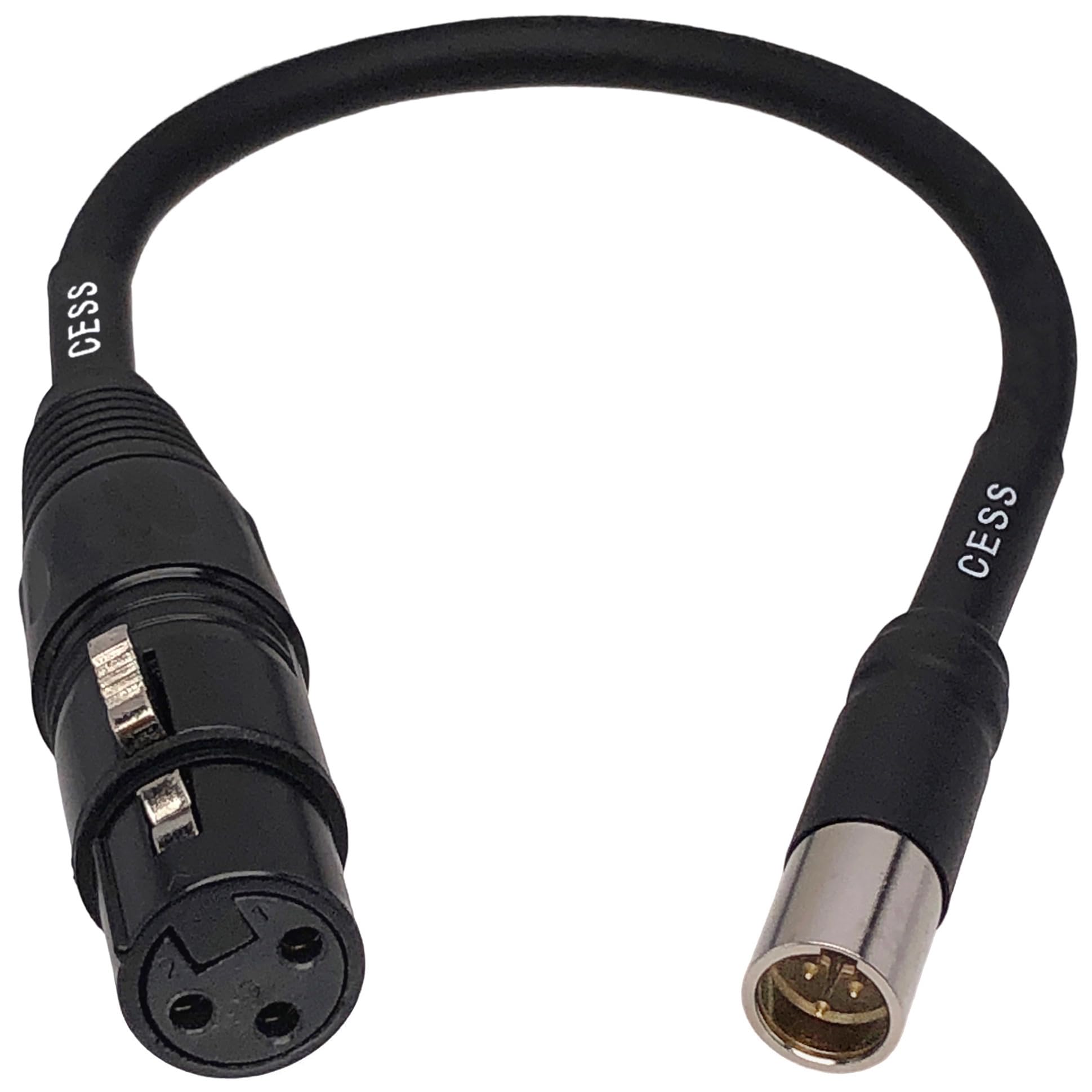 Cess 196 6I Mini Xlr Male To Xlr Female Adapter Cable, 3 Pin Mini Xlr Male To Xlr Female Adapter Cable, For Bmpcc 4K Camera Vide