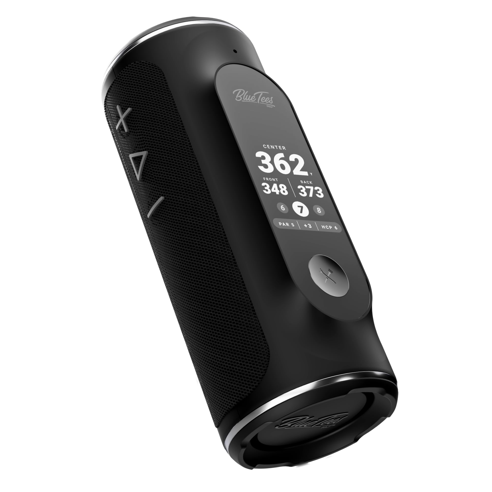 Blue Tees Golf Player+ Gps Speaker With Touch Screen Display, 10+ Hours Battery, 40,000+ Courses, Visual + Audible Distance, Hazard Distance   Ipx7 Waterproof (Black)