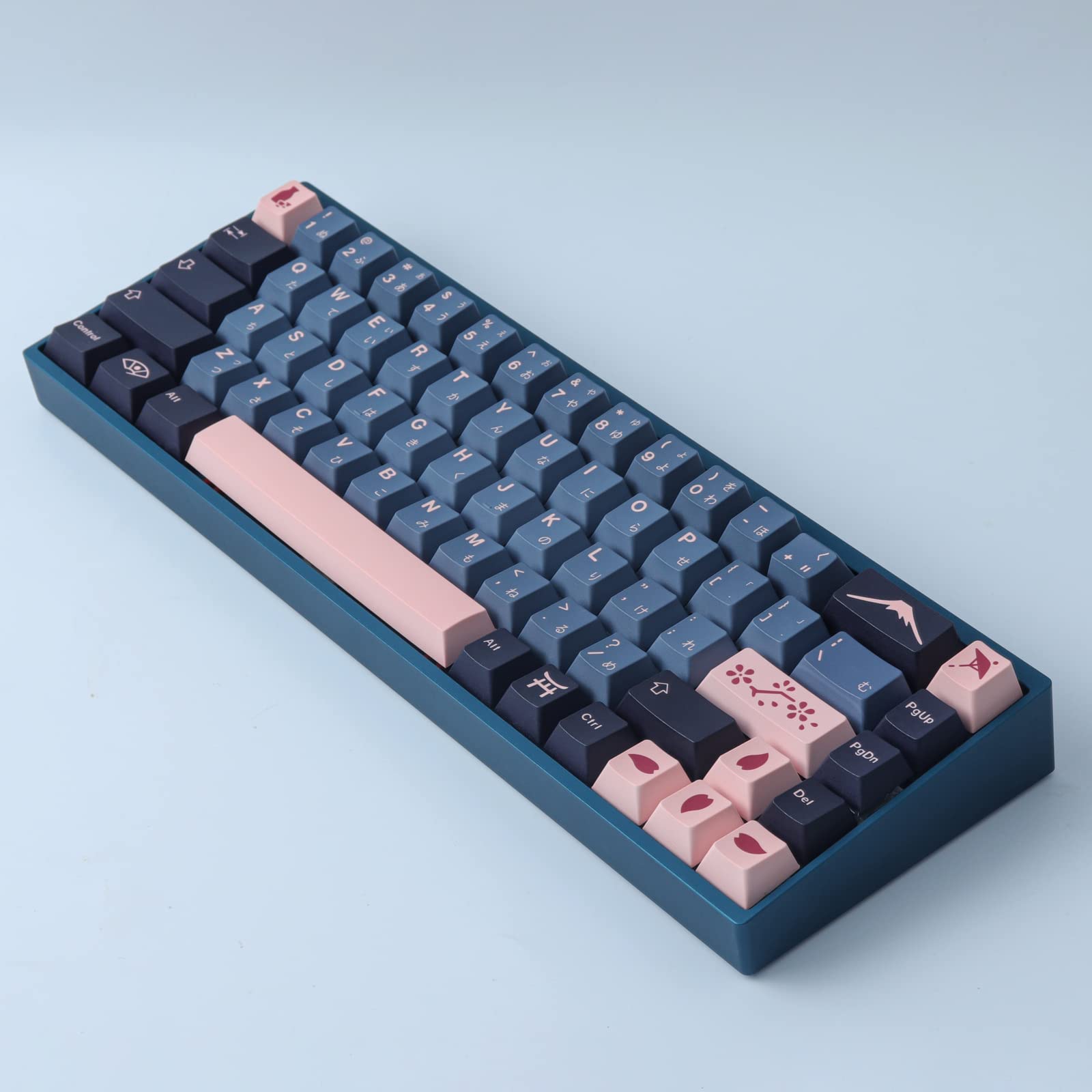 Tsungup Japanese Keycaps, 134 Keys Cherry Profile Nightsakura Keycaps Dye Sublimation Pbt Keycaps With 6.25U 7U Spacebar For Che