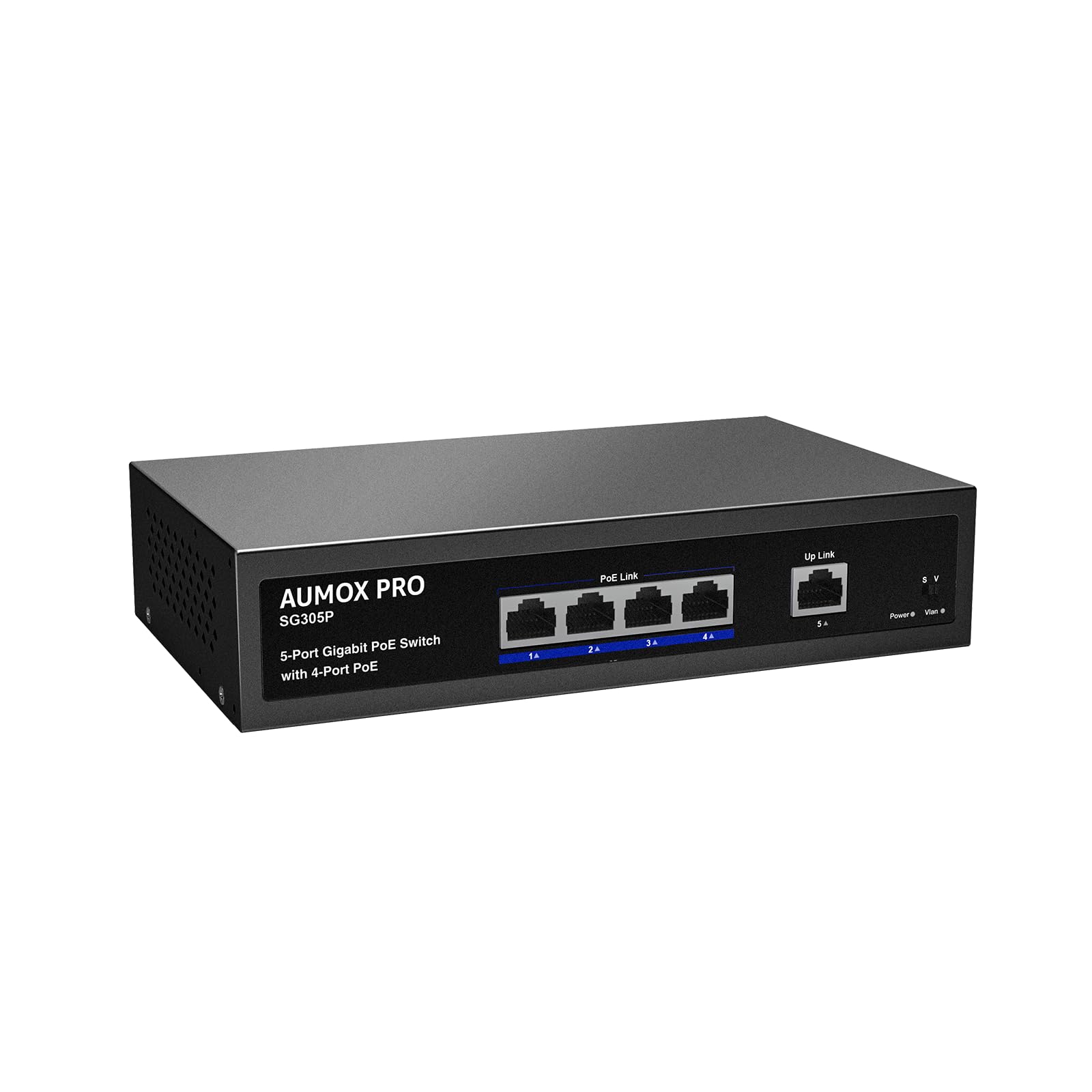 5 Port Gigabit Poe Switch,Aumox Pro Sg305P 4 Port Poe Gigabit Ethernet Unmanaged With 1 Uplink Gigabit Ports 78W,Plug And Play,S