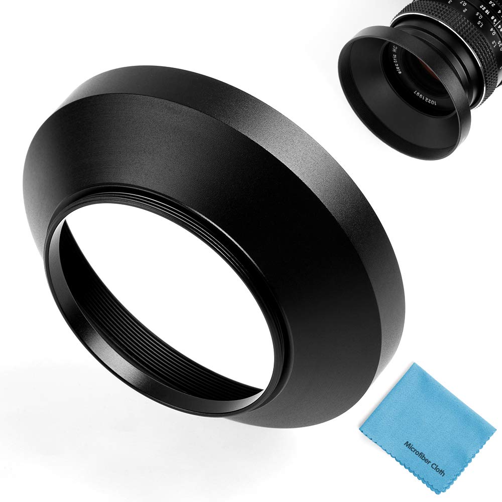 67Mm Wide Angle Lens Hood,Universal Metal Lens Hood Sunshade For Canon Nikon Sony Pentax Olympus Fuji Camera +Microfiber Cleanin