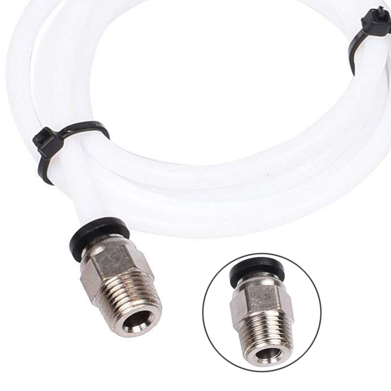 Excelfu 20 Pack Pc4 M10 Male Straight Pneumatic Ptfe Tube Push In Quick Fitting Connector For E3D V6 Long Distance Bowden Extrud