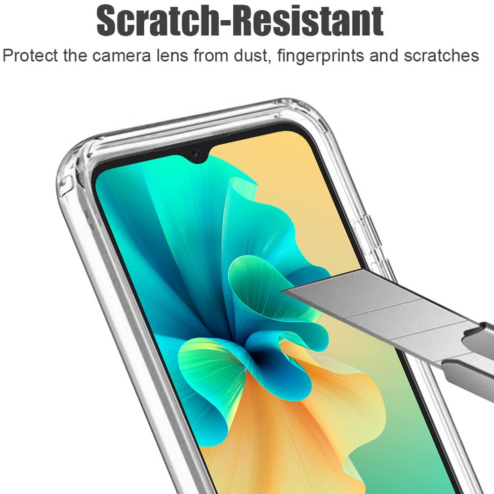 For Blackview A55 Pro Case With Tempered Glass Screen Protector Transparent Silicone Bumpers Anti Scratch Shockproof Protective