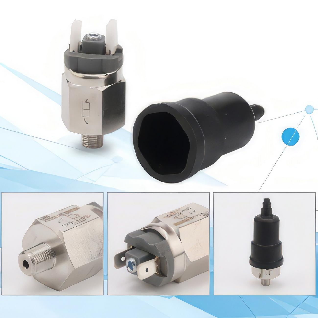 Stainless Steel 1/8 Inches Pneumatic Adjustable Pump Pressure Switch Qpm11 No Normally Open