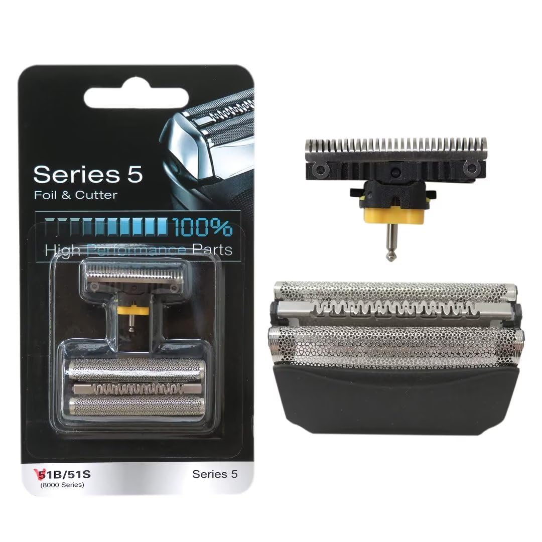 Upgraded 51B Black Electric Shaver Replacement Foil Head Razor Aceesories For Br Aun Waterflex Shaver 51B Mesh Cover 51S Waterfl