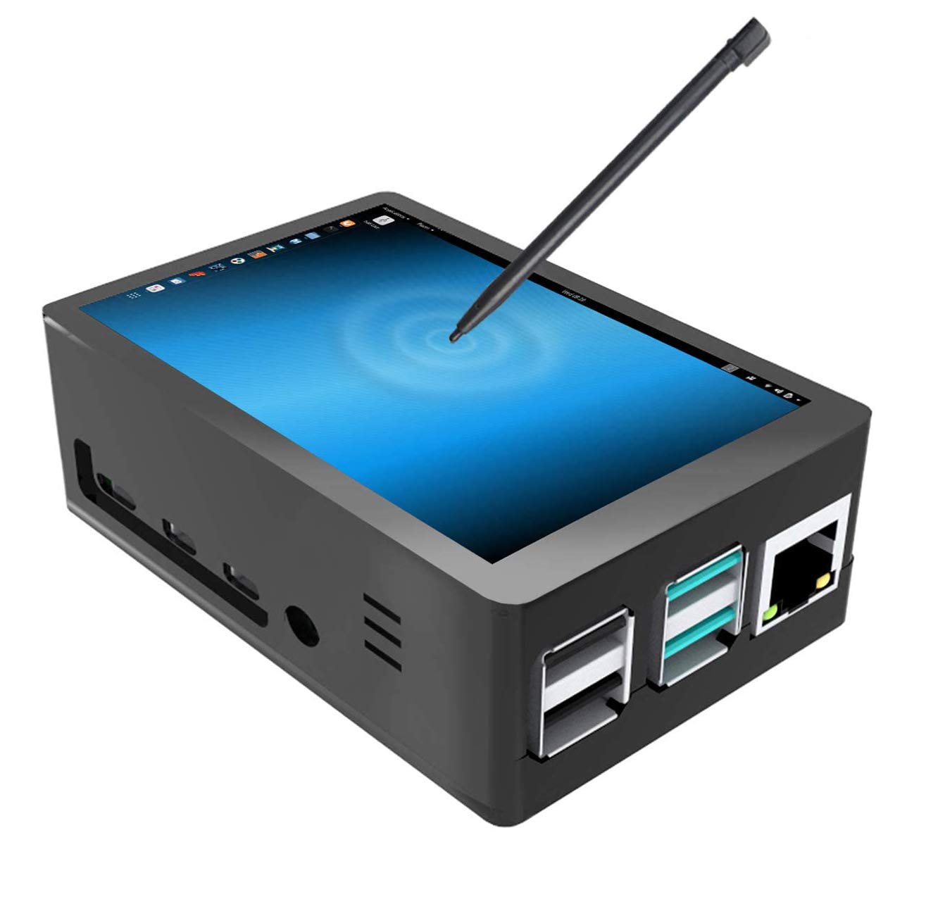 For Raspberry Pi 4 Touch Screen With Case, 3.5 Inch Touchscreen With Fan, 320X480 Monitor Tft Lcd Game Display