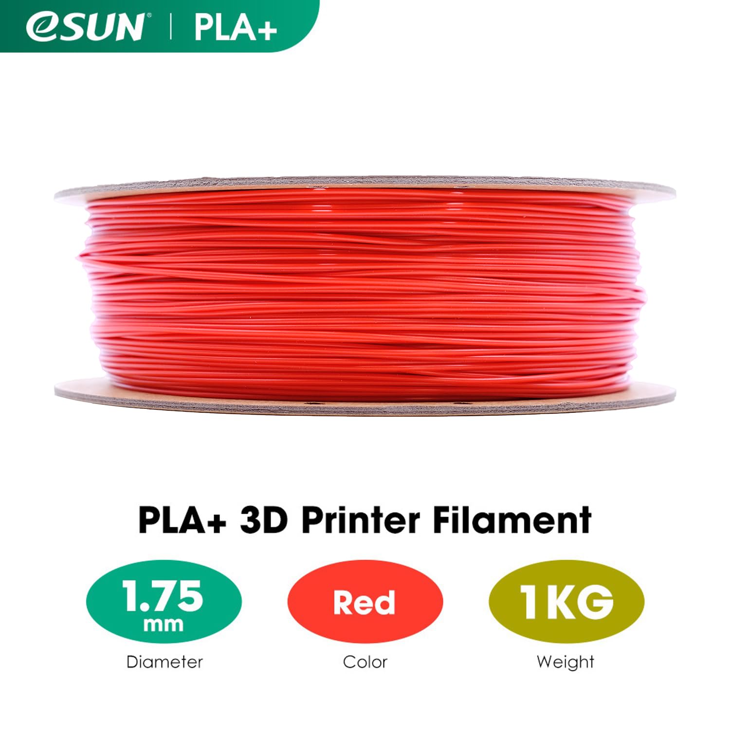 Esun Pla+ Filament 1.75Mm, 3D Printer Filament Pla Plus, Dimensional Accuracy +/  0.03Mm, 1Kg Spool (2.2 Lbs) 3D Printing Filame