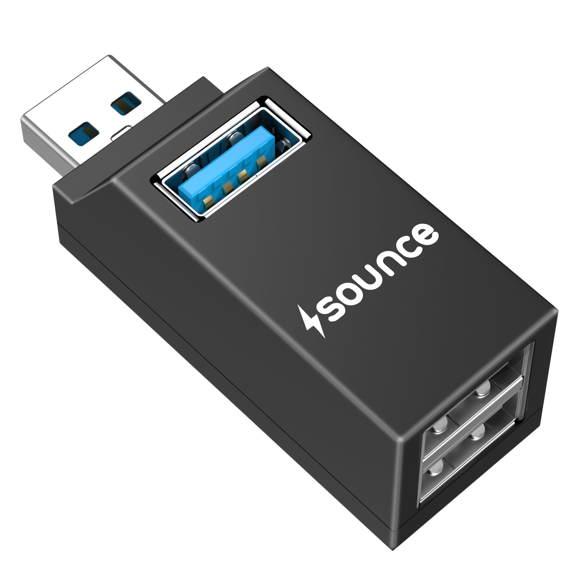 Sounce 180 HB USB Hub 3Port USB 3.0 HighSpeed Hub UltraFast 5Gbps Data Transfer Lightweight, Compact, MultiOS Compatible Plu