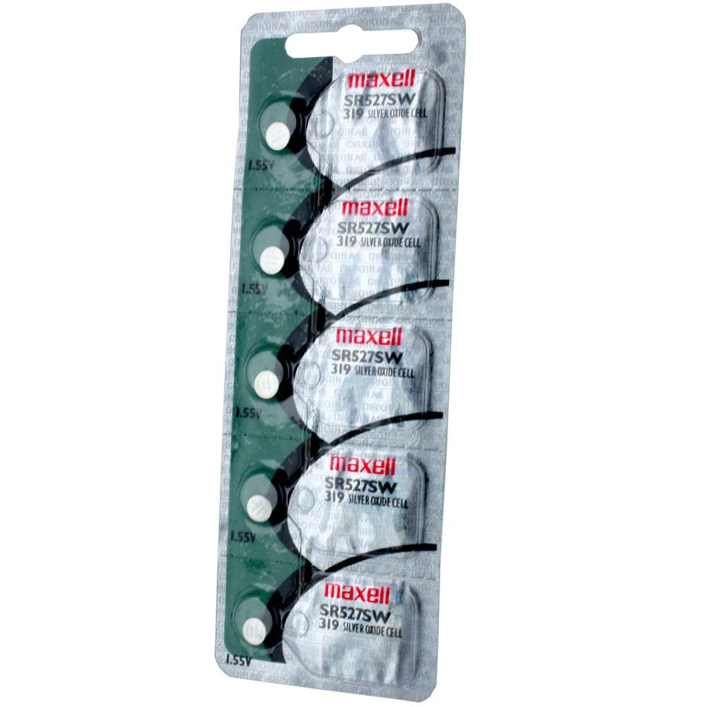 5Pk Maxell Sr527Sw Sr64 319 Sr527 Silver Oxide Watch Battery