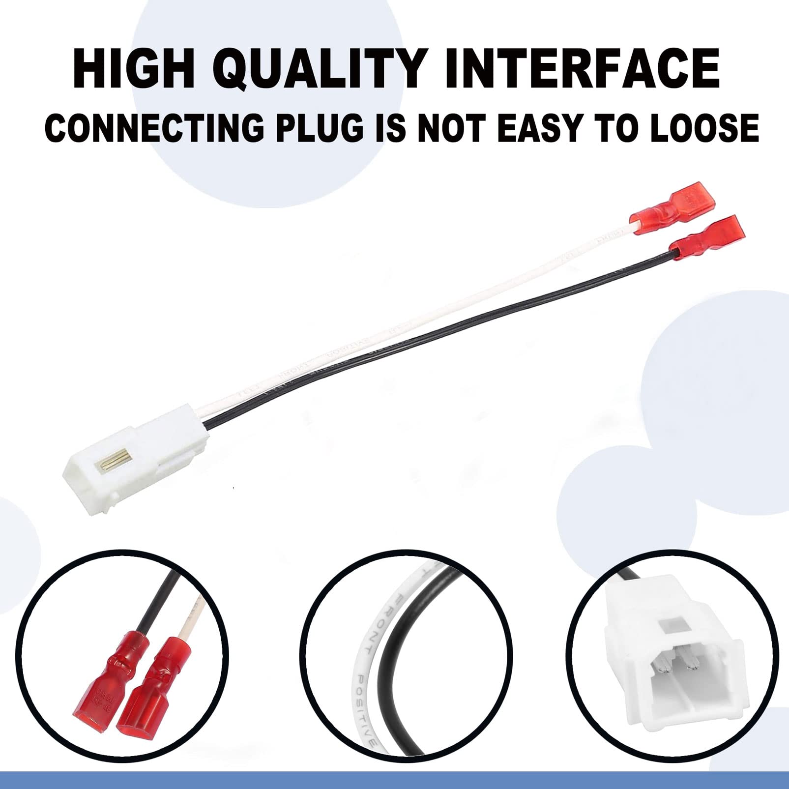 Immk Front Dash Tweeters Speaker Wiring Harness Adapter Connector Plug Replacement For Dodge Ram Jeep Cherokee Chrysler 2005 202