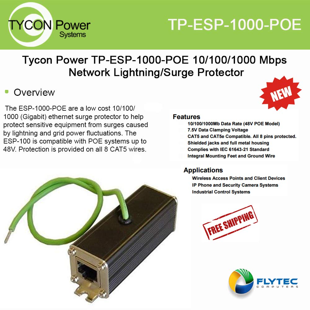 Tycon Systems, Inc Surge Protector, 5Ka Surge   Tp Esp 1000 Poe