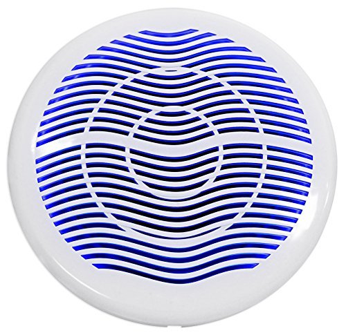 Rockville Ms10Lw 10'' 2400 Watt White Marine/Boat 10'' Free Air Subwoofer With Led