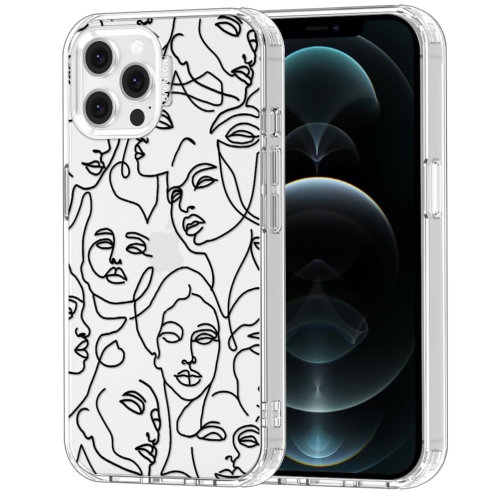 MOSNOVO for iPhone 13/14 Case | Military Grade 6.6ft Drop Tested | Clear with Space Cat Design