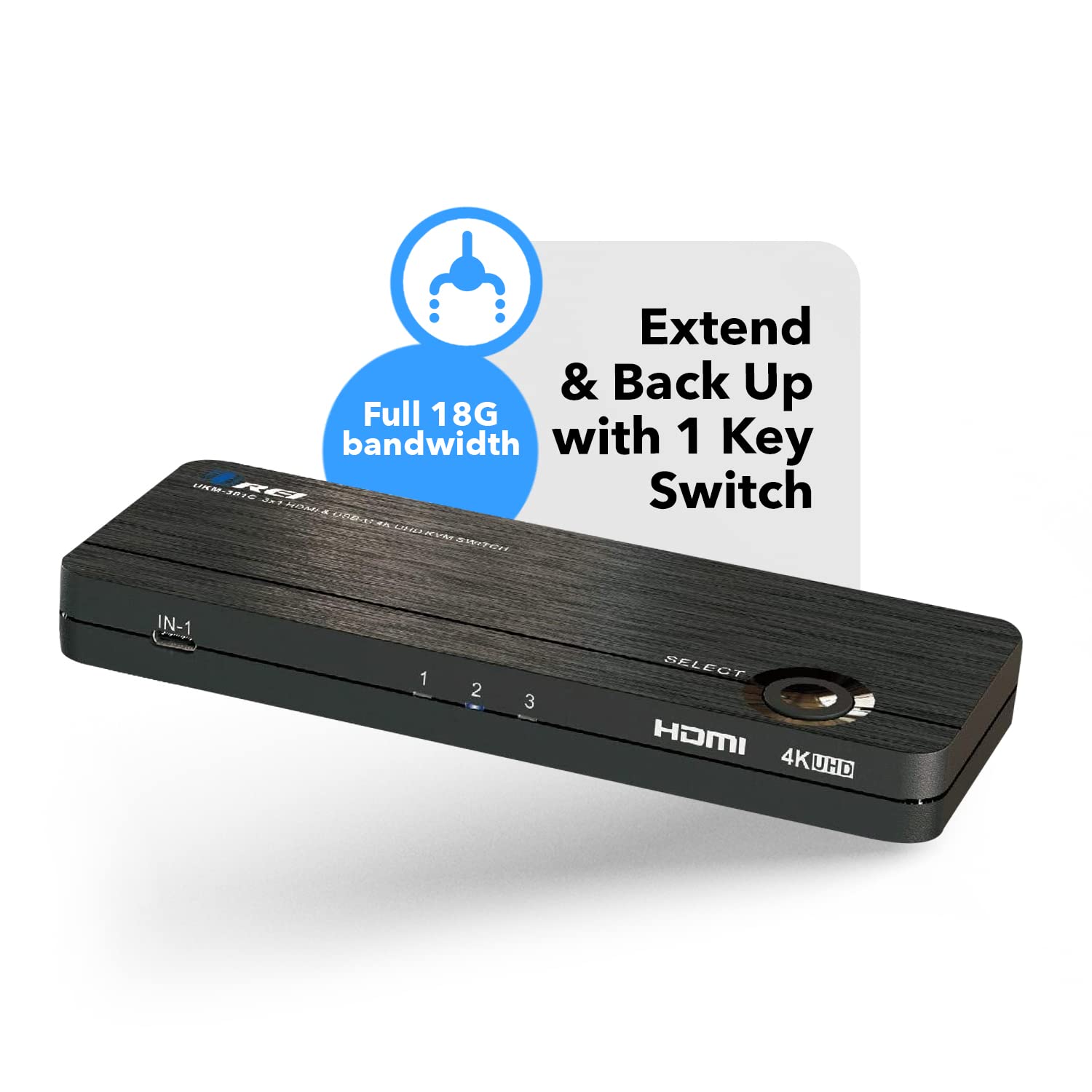 Orei 4K 3 Port 3X1 Hdmi Kvm Switch, Share Multiple Devices, Pc, Computers, Phones, Gaming On One Display Monitor, Keyboard Contr