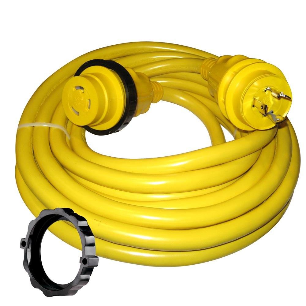 Marinco 30 Amp Power Cord Plus Cordset   35'   Yellow