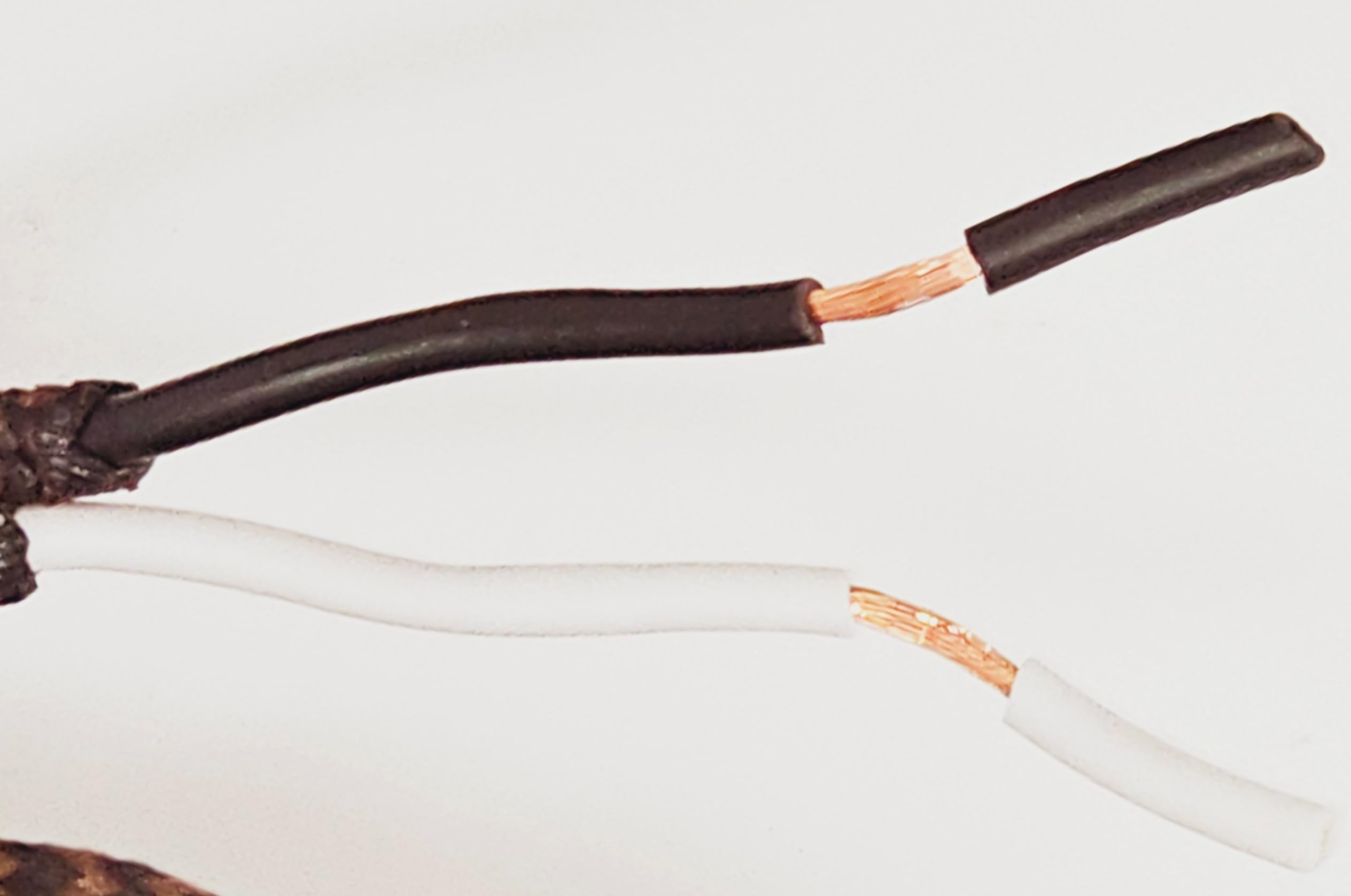 Twisted Rayon Cloth Covered Electric Lamp Cord With Polarized End Plug, Stripped Ends Ready For Wiring 8 Feet Long