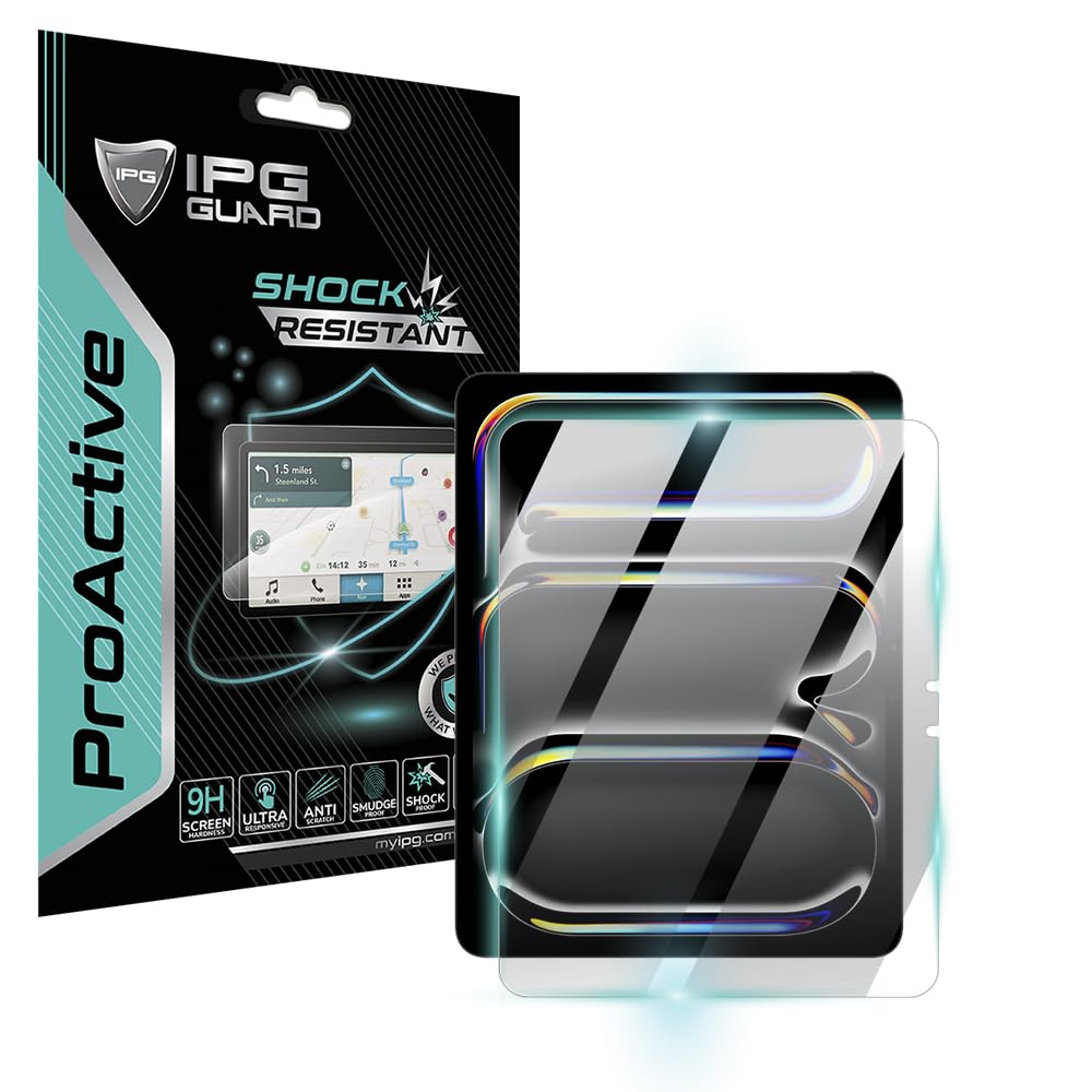 IPG ProActive for iPad Pro (M4) 13 9H Hardness Screen Protector Ceramic Film Ultra Responsive High Clarity Anti Scratch Smudge &