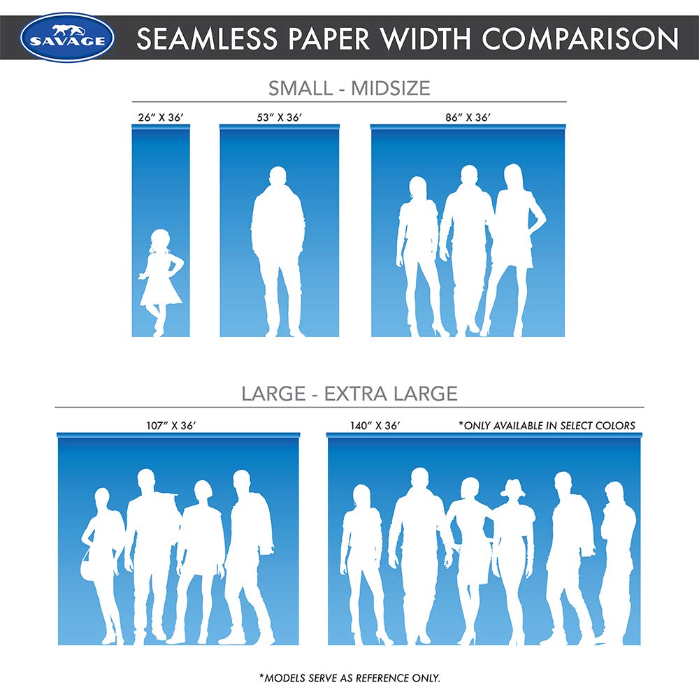 Savage Seamless Paper Photography Backdrop   Color #66 Pure White, Size 26 Inches Wide X 36 Feet Long, Backdrop For Tabletop Product Photography And Crafting   Made In Usa
