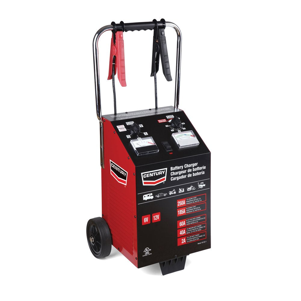 Century K3150-1 Manual Wheel Battery Charger, 60/40/2/250 amps, 6/12V (Pack of 1)