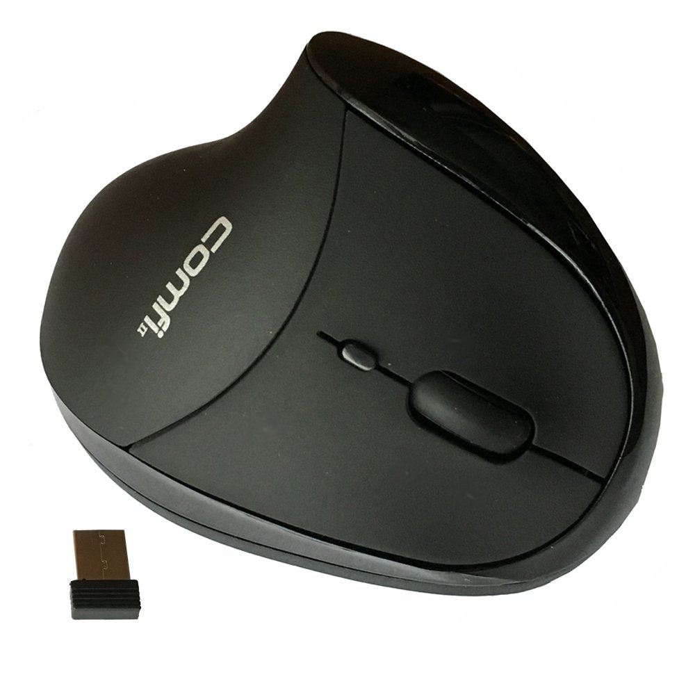 Comfi Ii Wireless Ergonomic Computer Mouse Em011 Bkw, Black