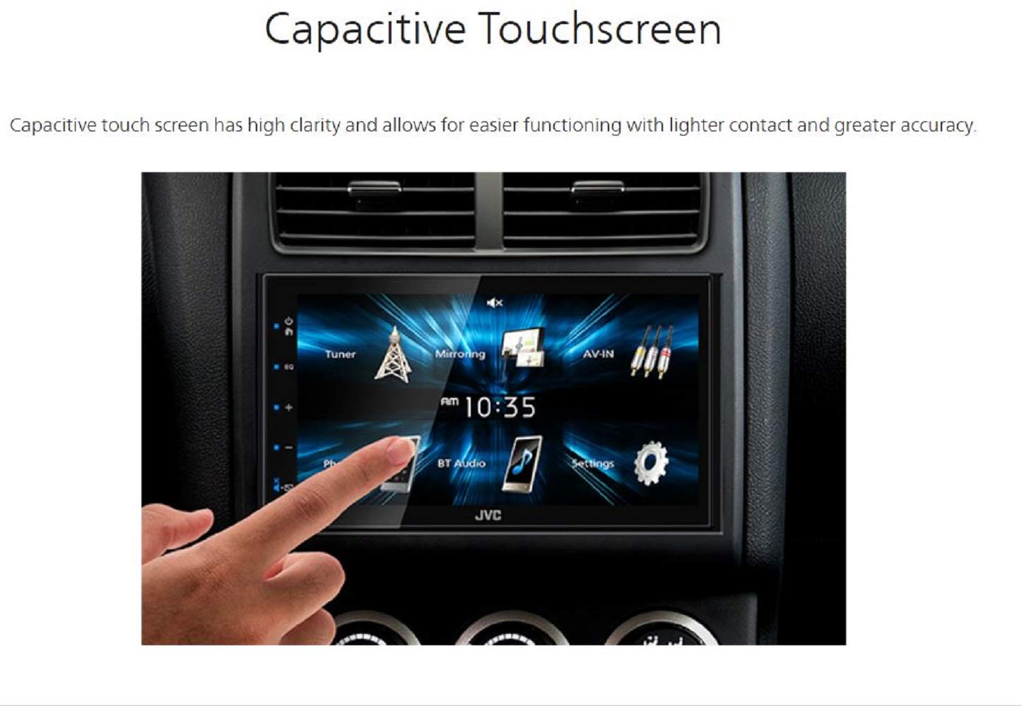 Jvc Kw M150Bt Bluetooth Car Stereo Receiver With Usb Port   6.75'' Touchscreen Display   Am/Fm Radio   Mp3 Player Double Din   1