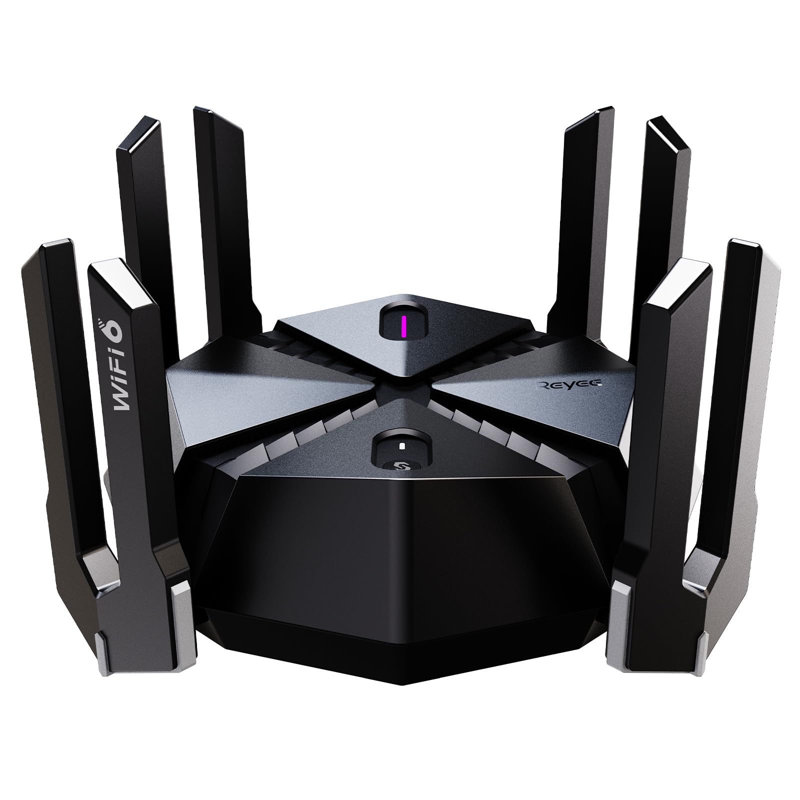 Reyee Ax6000 Wifi 6 Router, Wireless 8 Stream Gaming Router, 8 Fems, 2.5G Wan,2.0 Ghz Quad Core Cpu, Wpa3, Smart Vpn For Large H