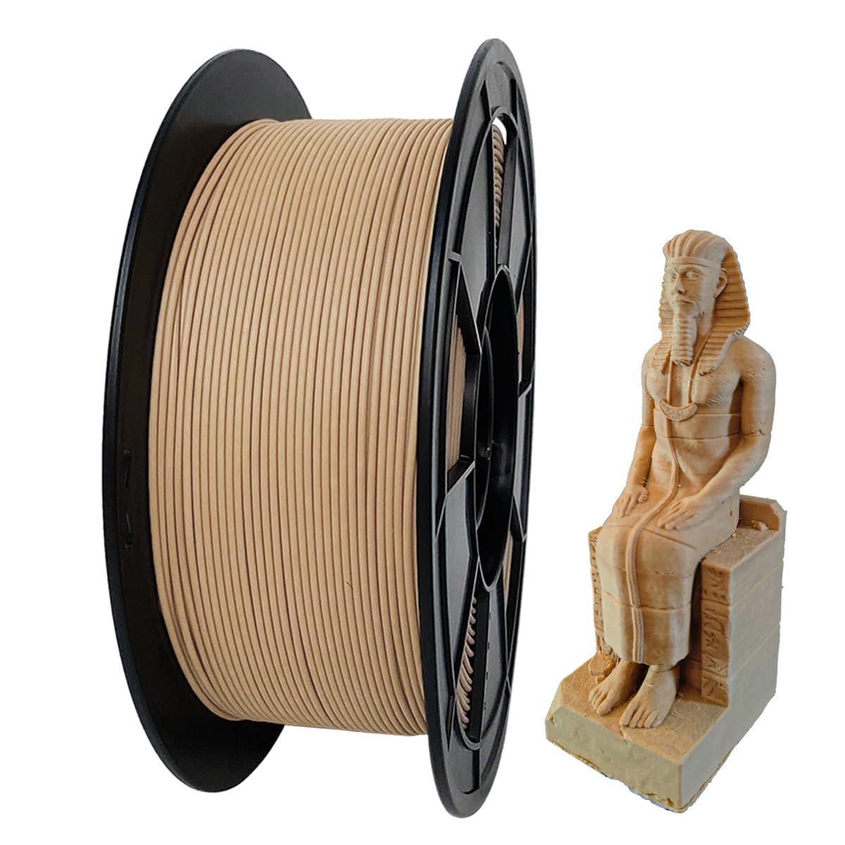Wellshow/Suntop Wood Pla 3D Printer Filament 1.75Mm, Aftersales Service, Pla Woodlike Filament, 15% Wood Powder Added, 1Kg(2.2L