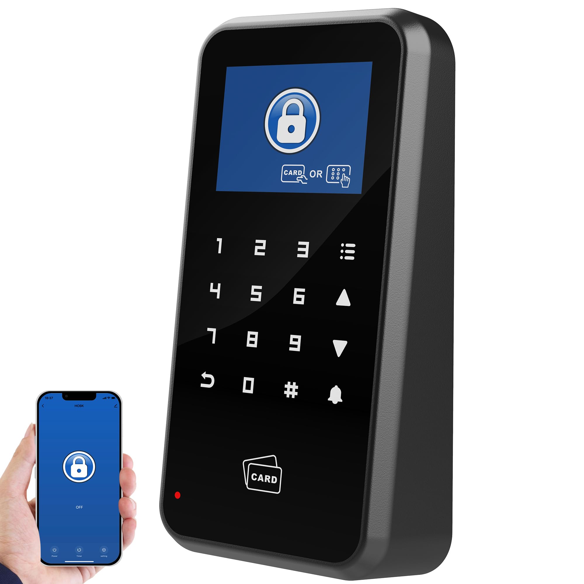 Uhppote 2.4 Inch Display Door Access Control Touch Keypad 125Khz Compatible With Wifi Tuya