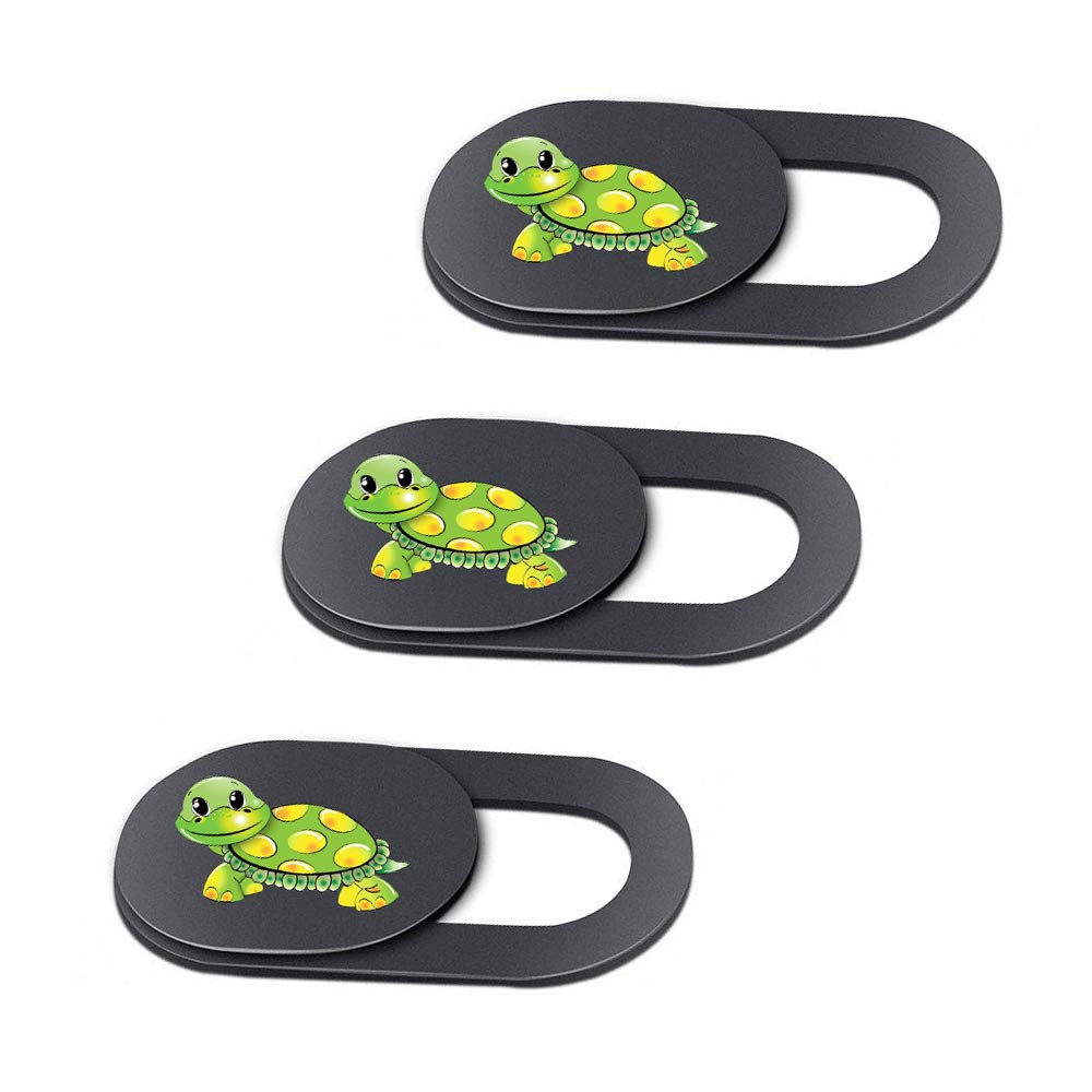 Emoonland 3 Pack Laptop Web Camera Cover Ultra Thin (0.027In) Webcam Cover Slide Turtle Printed For Laptop,Desktop,Pc,Macboook,I