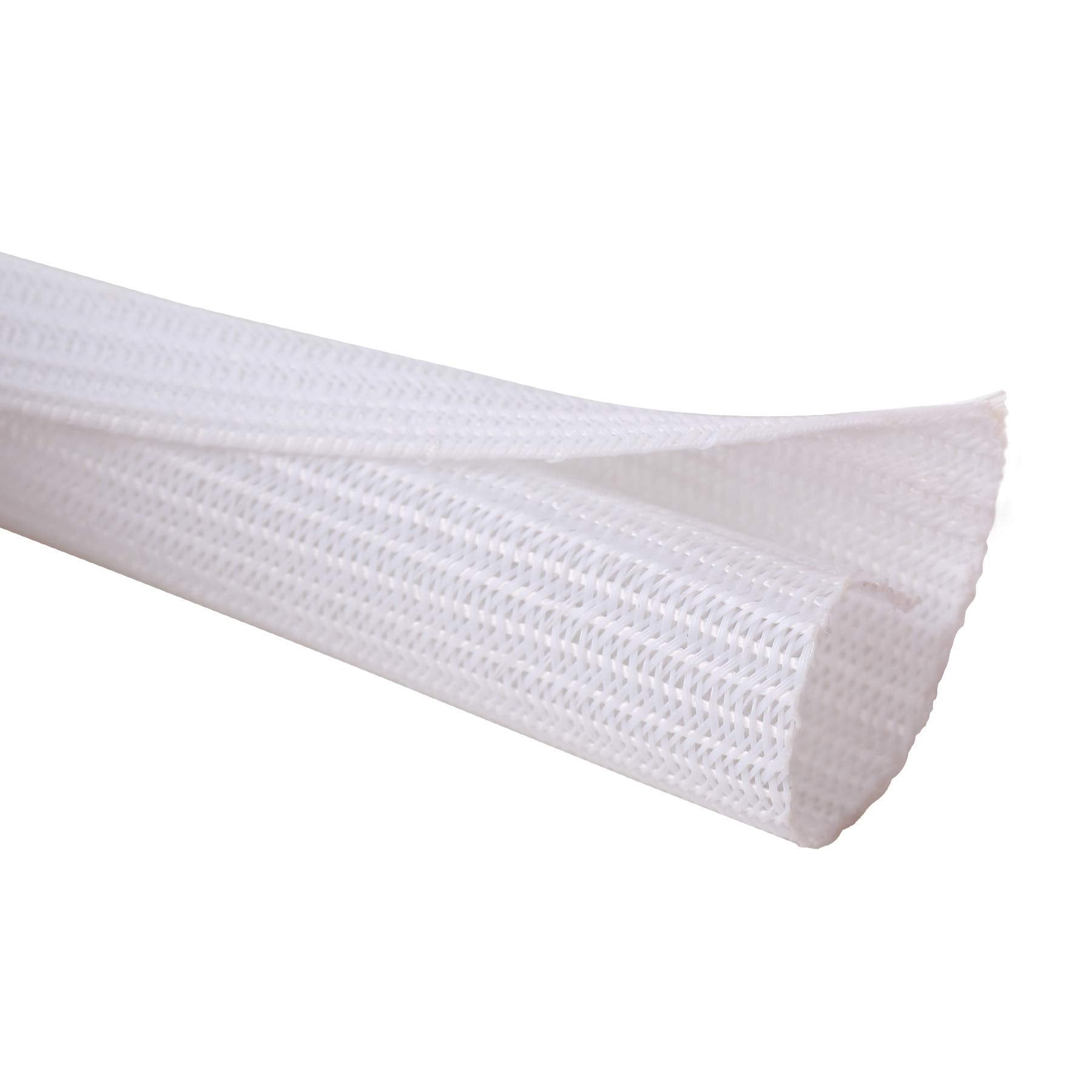 Alex Tech 10ft - 1.25 inch Cord Protector Wire Loom Tubing Cable Sleeve Split Sleeving for USB Cable Power Cord Audio Video Cabl