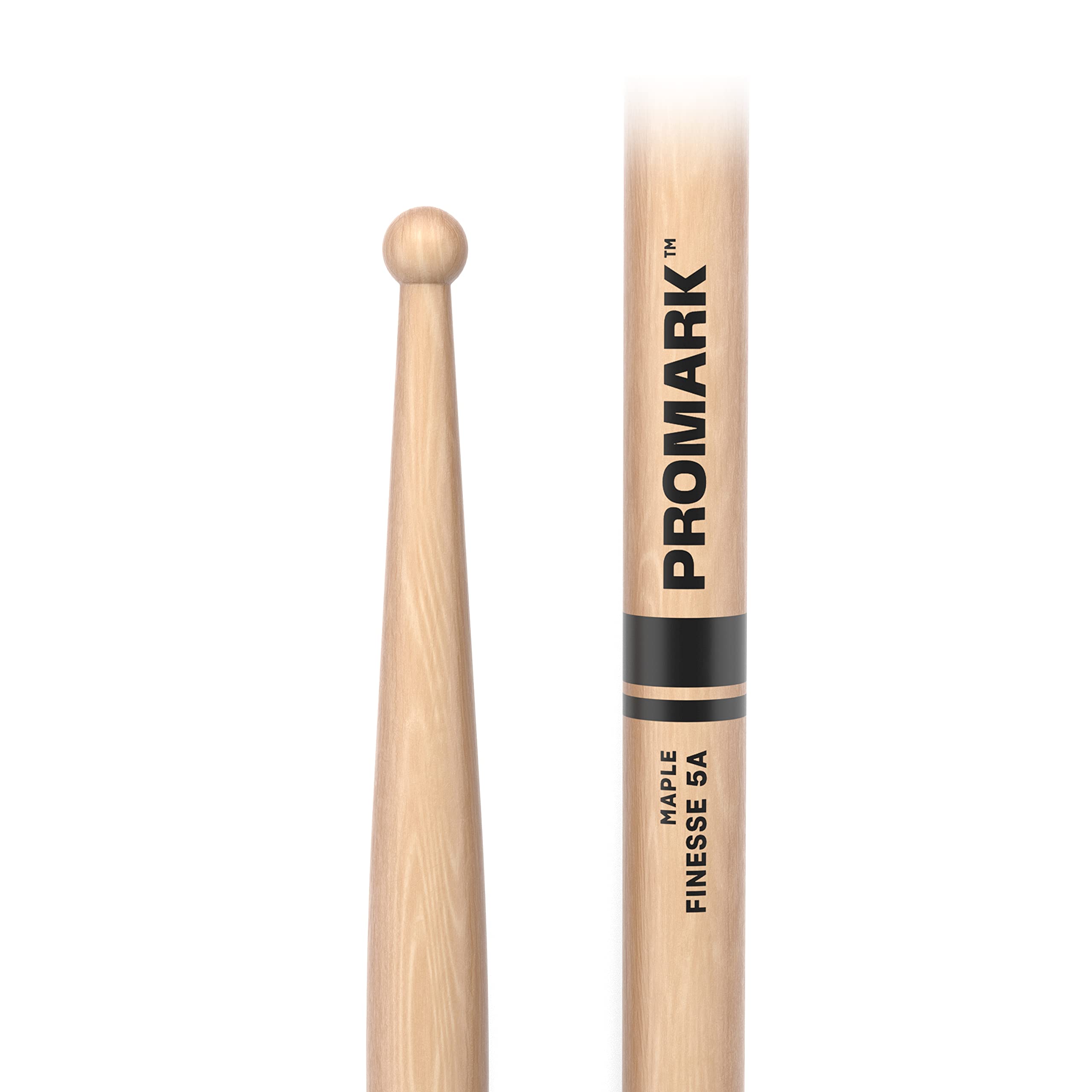 Promark Drum Sticks   Finesse 5A Drumsticks   Drum Sticks Set   Small, Round Wood Tip   Ideal For Jazz   Maple Drum Sticks   Consistent Weight And Pitch   1 Pair