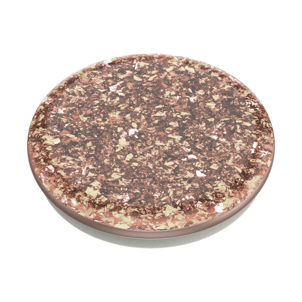 Popsockets Phone Grip With Expanding Kickstand, Glitter   Foil Confetti Rose Gold