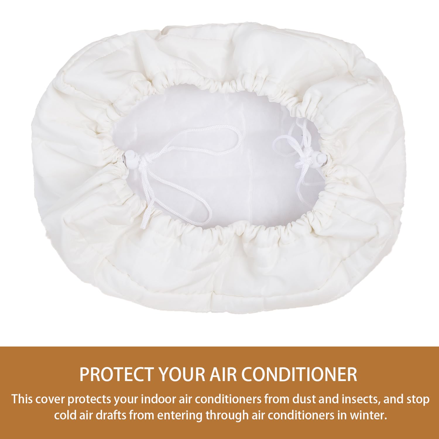 Air Conditioner Cover Indoor, Ac Covers For Inside Window Ac Unit Cover With Reinforced Elastic String, Double Insulation, 21X15