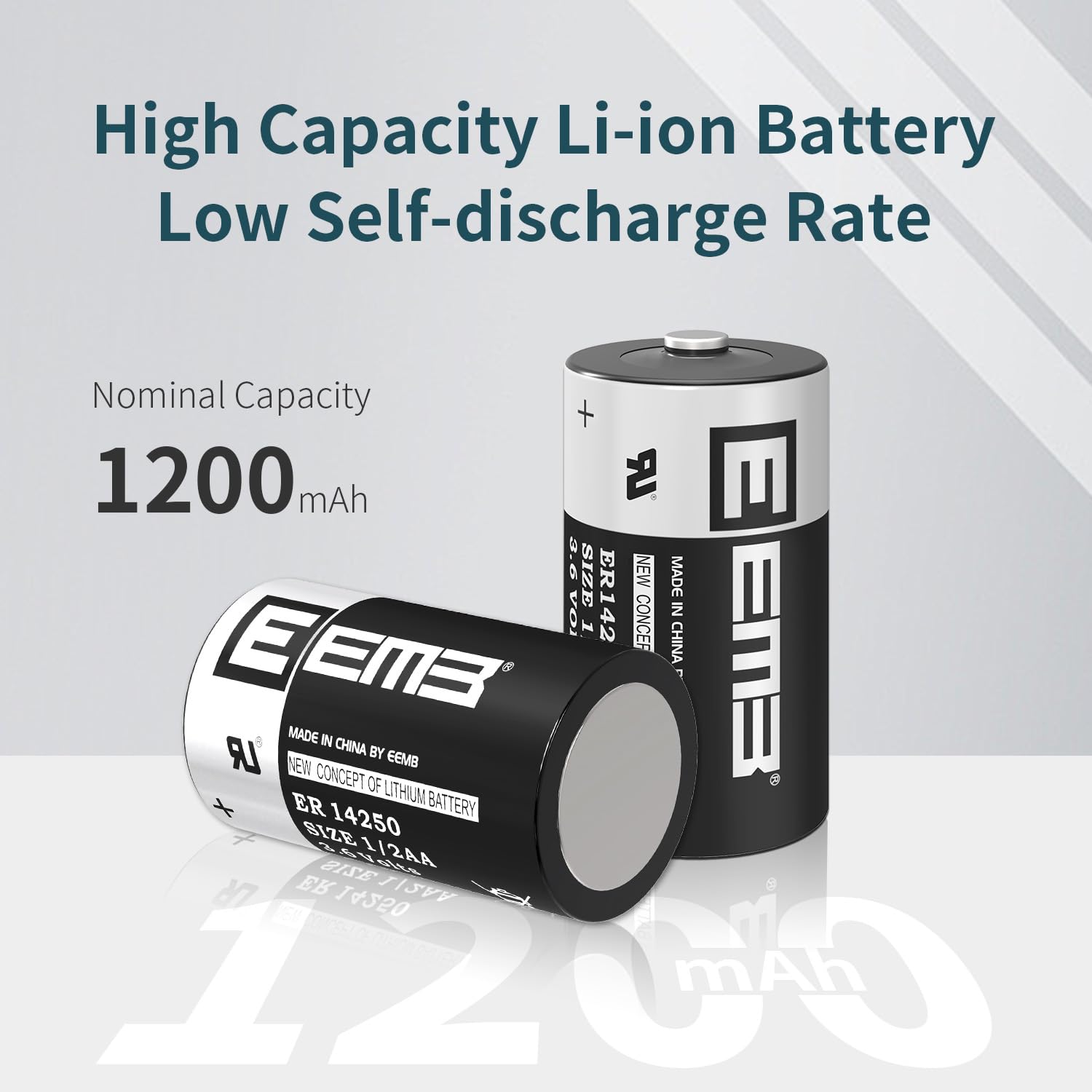 Eemb 20-Pack Er14250 1/2Aa 3.6V Lithium Battery - Non-Rechargeable, Long-Life For Home Automation, Alarms, & More