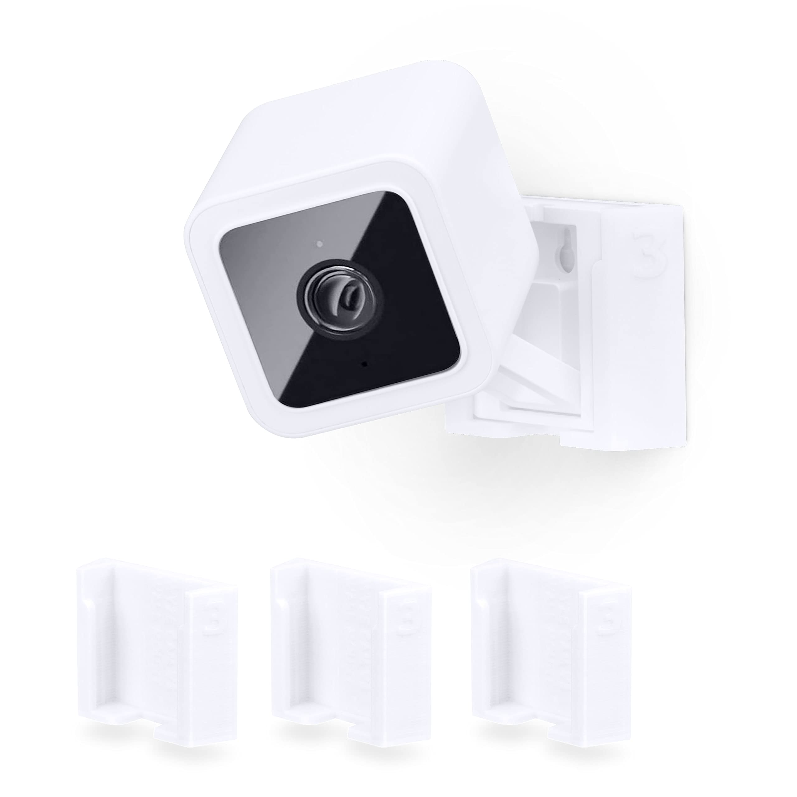 Brainwavz 3 Pack Wall Mount For Wyze Cam V3 & V4, Adhesive Vhb Stick On   Easy To Install, No Tools Needed, No Mess, No Drilling